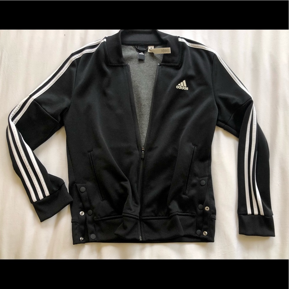 Black Adidas track jacket with logo